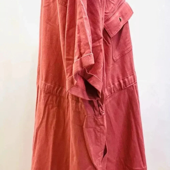 NWT CROFT & BARROW Women Short Sleeve Pullover Collared Draw String Dress Sz 3X - Picture 7 of 15